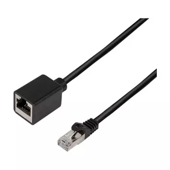 LogiLink Cat.6A Premium patchkabel-verlenging, S/FTP, zwart, 3 m
