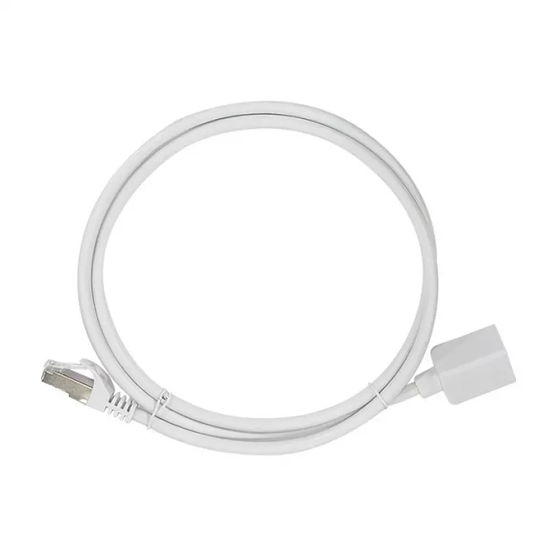 Logilink Cat.6A S/FTP premium patchkabel-verlenging - wit, 5m (RJ45 stekker naar bus)