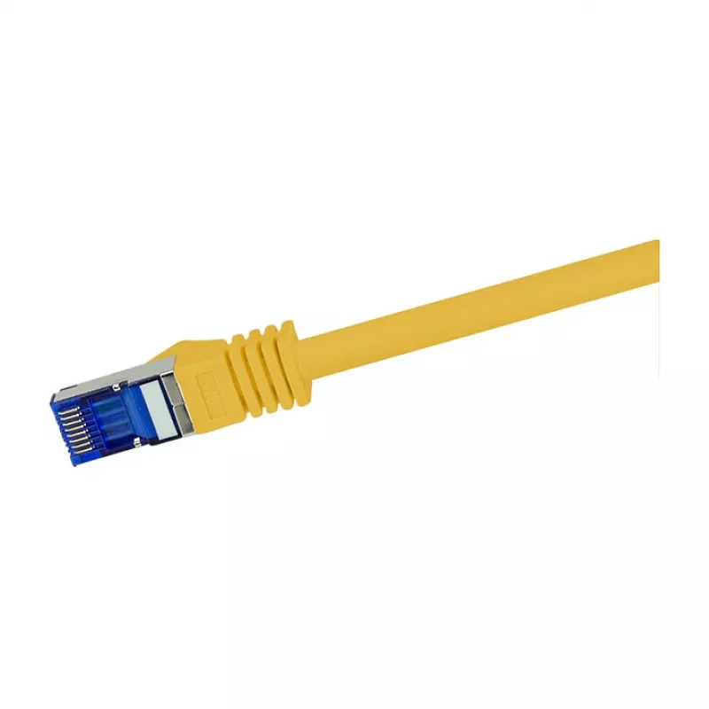 LogiLink Cat.6A S/FTP Ultraflex patchkabel, GHMT-gecertificeerd, geel, 0,25 m