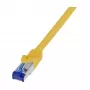 LogiLink Cat.6A S/FTP Ultraflex patchkabel, GHMT-gecertificeerd, geel, 0,25 m