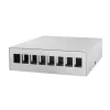 Logilink Consolidation Point Box 8-poorts, tafel-/wand-/DIN-railmontage, grijs