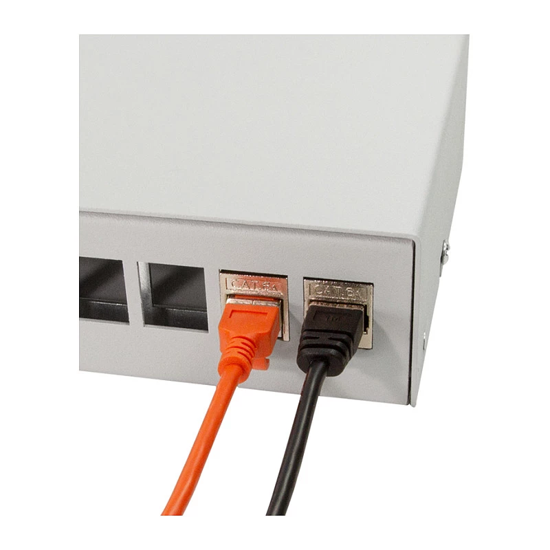 Logilink Consolidation Point Box 8-poorts, tafel-/wand-/DIN-railmontage, grijs