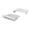 Logilink Consolidation Point Box 8-poorts, tafel-/wand-/DIN-railmontage, grijs
