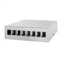 Logilink Consolidation Point Box 8-poorts, tafel-/wand-/DIN-railmontage, grijs