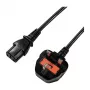 Logilink CP121 netkabel - BS 1363 (UK) naar IEC C13, 1,8 m, zwart