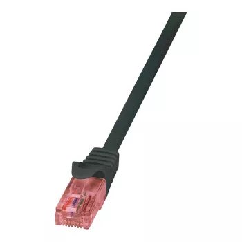 LogiLink CQ2013U CAT 6 U/UTP patchkabel, 0,25 m, zwart, LSZH, Snagless