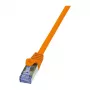 LogiLink CQ3068S Cat.6a S/FTP RJ45 patchkabel, 3m, oranje, snagless (LSZH)