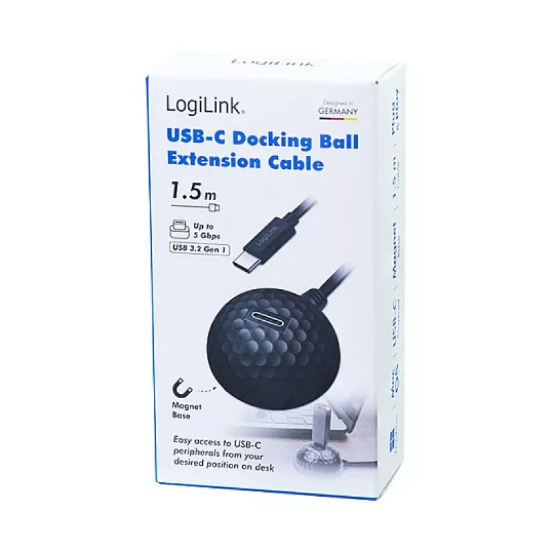 LogiLink CU0099 USB 3.2 Gen1 Type-C male to female verlengkabel, 5 Gbps, zwart, 1,5 m