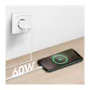 LogiLink CU0320 USB 2.0 Type-C kabel, USB-A naar USB-C, 480 Mbps, 60W, nylon gevlochten, wit, 0,5 m