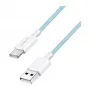LogiLink CU0329 USB 2.0 Type-C kabel, A/M naar C/M, 480 Mbps, 60W, nylon, blauw, 0,5 m