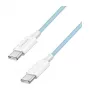 LogiLink CU0350 USB 2.0 Type-C naar Type-C kabel, 1 m, nylon gevlochten, blauw, 60W Power Delivery, 480 Mbps