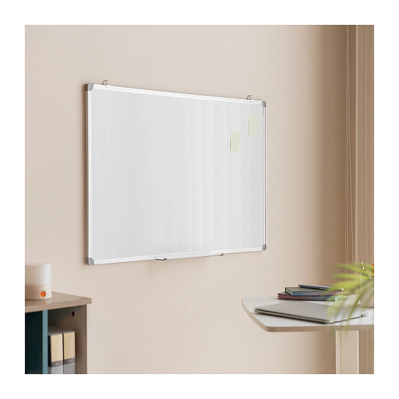LOGILINK Dry Erase Whiteboard wandmontage 120x90 cm magnetisch stalen bord met aluminium frame