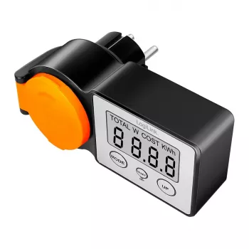 LogiLink Energiekostenmeter voor buiten, LCD-scherm, zwart/oranje