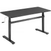LogiLink EO0027 in hoogte verstelbaar bureau met tafelblad, 140 × 60 cm, zwart