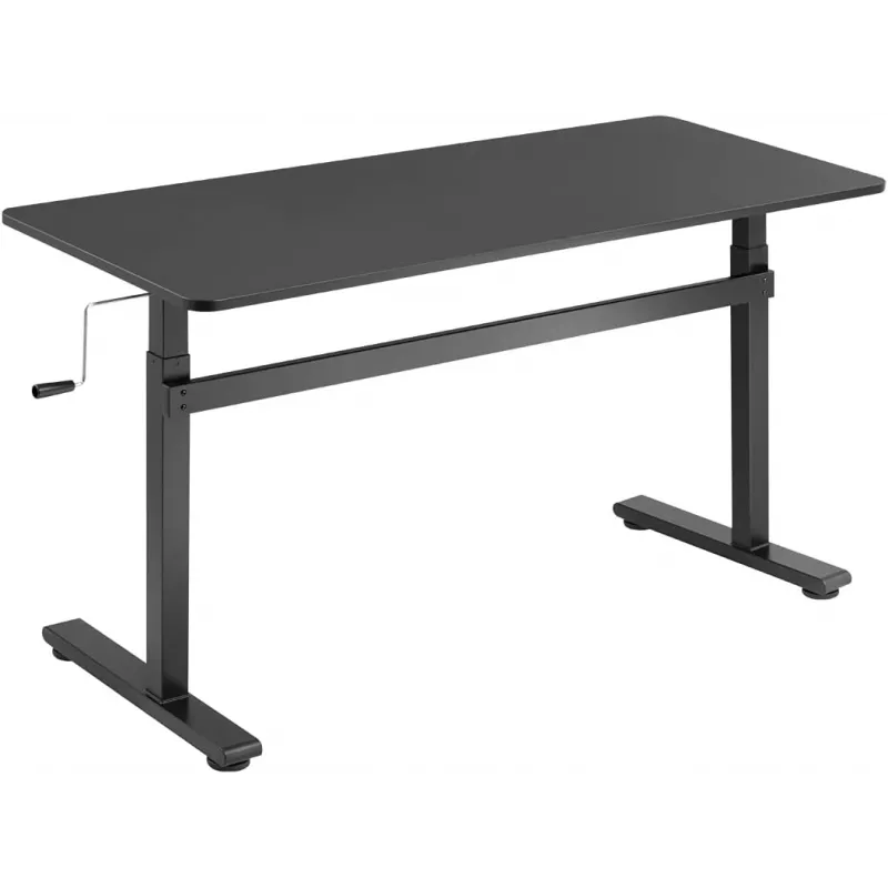 LogiLink EO0027 in hoogte verstelbaar bureau met tafelblad, 140 × 60 cm, zwart