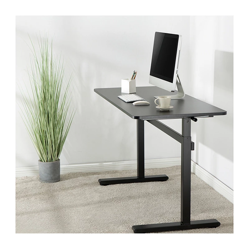 LogiLink EO0027 in hoogte verstelbaar bureau met tafelblad, 140 × 60 cm, zwart