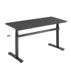 LogiLink EO0027 in hoogte verstelbaar bureau met tafelblad, 140 × 60 cm, zwart