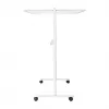 LogiLink EO0064 mobiel dubbelzijdig whiteboard, magnetisch staal, aluminium frame, 120x80 cm, wit/zilver