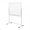 LogiLink EO0064 mobiel dubbelzijdig whiteboard, magnetisch staal, aluminium frame, 120x80 cm, wit/zilver