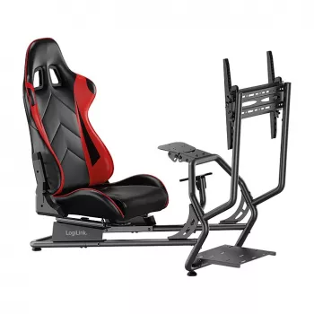 LOGILINK EO0065 racesimulator-cockpit met monitorhouder