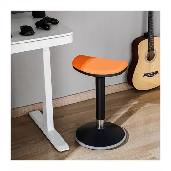 LOGILINK EO0071 Ergonomische in hoogte verstelbare wipstoel, oranje – 120 kg belastbaar, gasveer