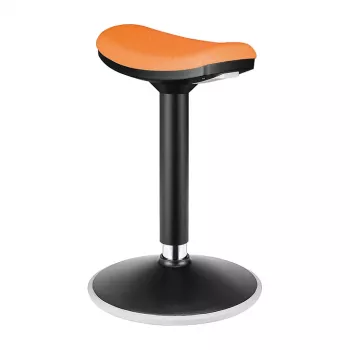 LOGILINK EO0071 Ergonomische in hoogte verstelbare wipstoel, oranje – 120 kg belastbaar, gasveer
