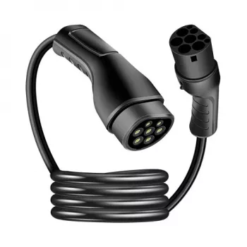 LogiLink EVC0125 Type 2 laadkabel voor elektrische auto's - 11 kW, 3-fase, 20 A, 7,5 m, zwart met draagtas