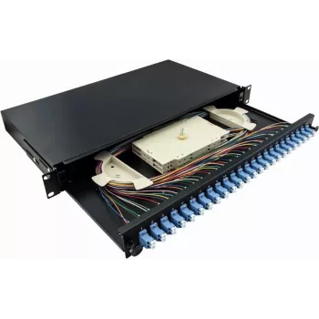 LogiLink F24LC2B 24-poorts LC duplex glasvezel-patchpanel 1U 19 inch rackmontage zwart