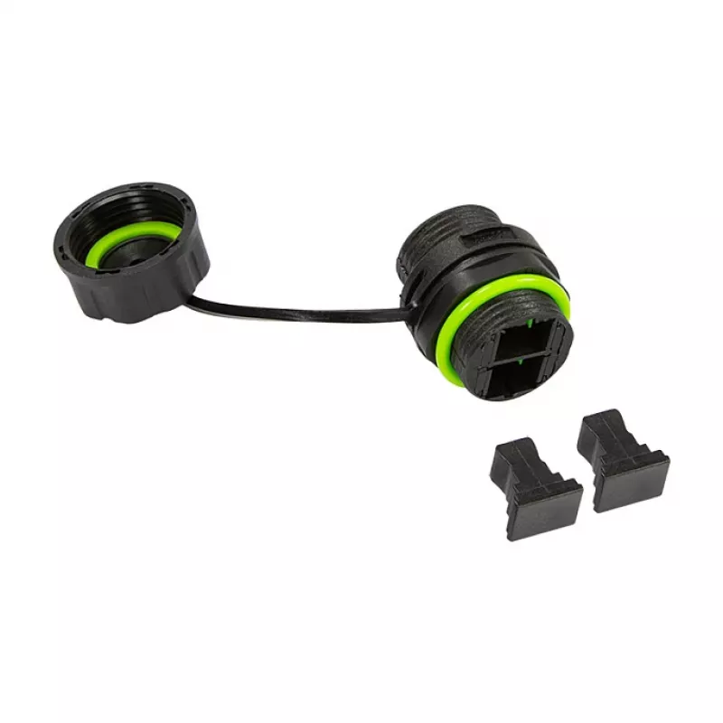 LOGILINK FA05SD1 outdoor glasvezel duplex SC-stekker met stofkap – multimode OM3/OM4, aqua (10-pack)