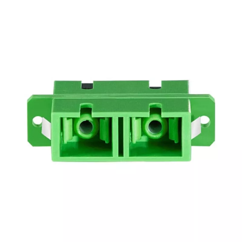 LogiLink fiber adapter SC duplex, 12 stuks, met flens, groen