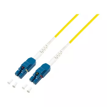 LogiLink fiber uniboot patchkabel OS2 LC duplex naar LC duplex 0,5m LSZH geel