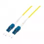 LogiLink fiber uniboot patchkabel OS2 LC duplex naar LC duplex 0,5m LSZH geel