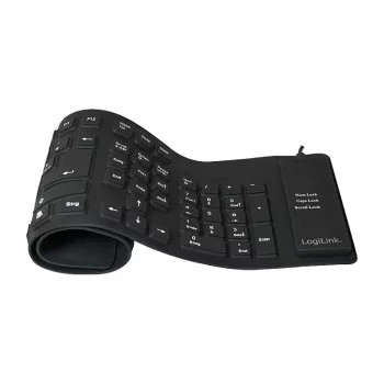 LogiLink flexibel toetsenbord met aansluitkabel, zwart (ID0019)