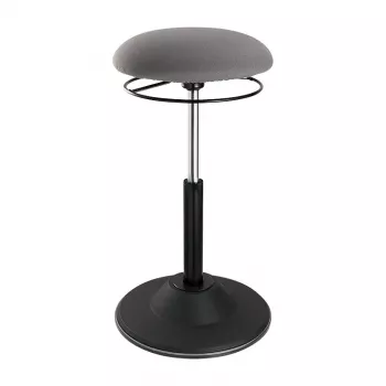 LOGILINK in hoogte verstelbare wipstoel EO0022 - ergonomische kruk voor actief zitten met gaslift, 360° draaibaar, zwart