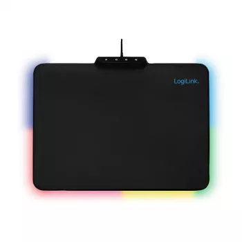 LogiLink ID0155 RGB Gaming Muispad – Siliconen oppervlak, antislip rubberen basis, USB-A-gevoed, 36x26cm, Zwart
