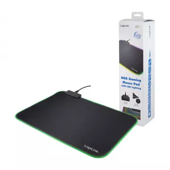LOGILINK ID0183 Gaming-muismat met RGB LED, 350x260mm, 3mm zacht, Zwart