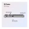 LogiLink ID0212 draadloos numeriek toetsenblok, 28 toetsen, Bluetooth 5.0, Space Grey