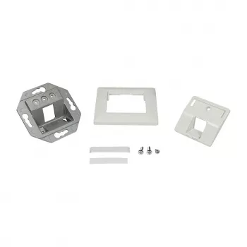 LogiLink keystone faceplate 45° voor 1 module, zuiverwit