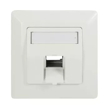 LogiLink keystone faceplate 45° voor 1 module, zuiverwit