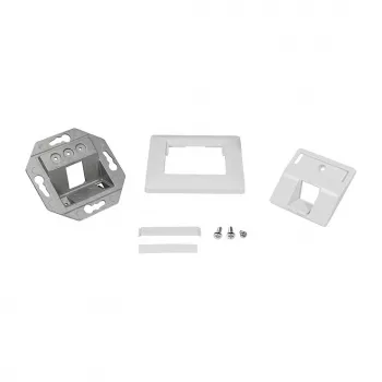 LogiLink keystone faceplate 45° voor 1 module, signaalwit