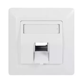 LogiLink keystone faceplate 45° voor 1 module, signaalwit