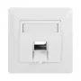 LogiLink keystone faceplate 45° voor 1 module, signaalwit