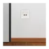 LogiLink Keystone-afdekking voor 2 modules, opbouw, UP/50, zuiver wit