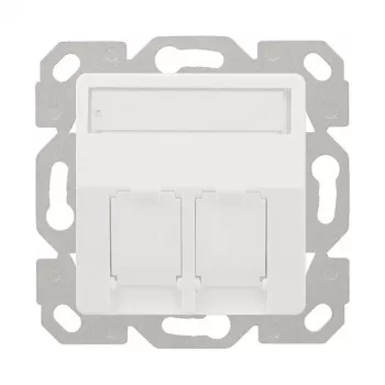 LogiLink Keystone-afdekking voor 2 modules, opbouw, UP/50, zuiver wit
