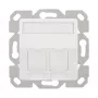 LogiLink Keystone-afdekking voor 2 modules, opbouw, UP/50, zuiver wit