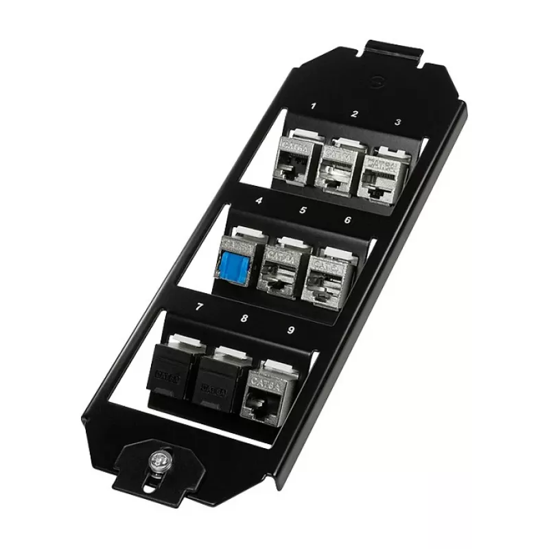 Logilink Keystone vloerdoosinzet voor 3 x 3 Keystone-modules, zwart