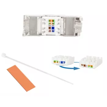 LogiLink Keystone Jack Cat.6A STP met stofkap, 14,4mm, 22-26 AWG, 24 stuks