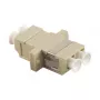 LogiLink LC duplex multimode glasvezeladapter met flens, beige