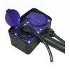 Logilink LPS214 stopcontactblok, 2 randaarde stopcontacten, IP44, grondpen, 2m kabel