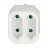 LogiLink LPS218 euro-stopcontactadapter met 2 stopcontacten, wit